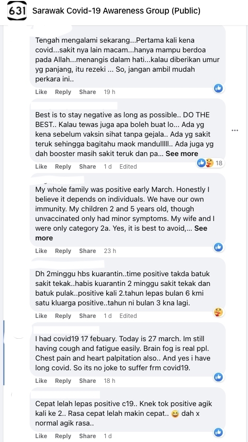 脸书“别正常化冠病”帖文引起网民热烈回响