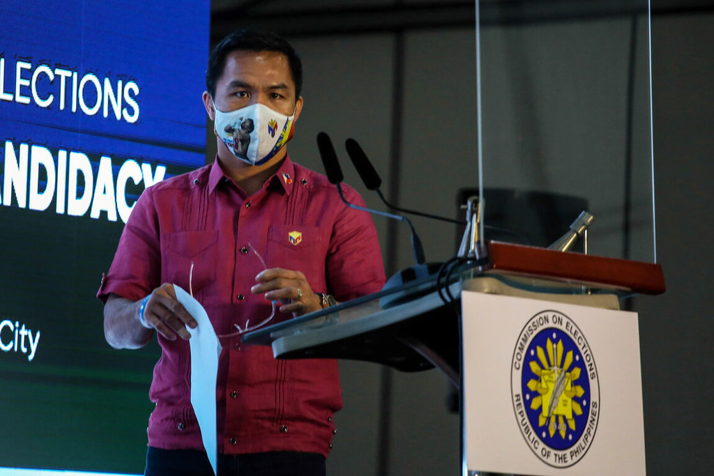 菲律宾拳王选总统民调落后:上帝指示我才会退选