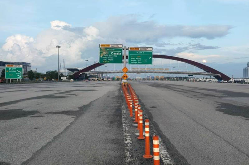 5天连假正式开始 槟城4收费站上午路况冷清