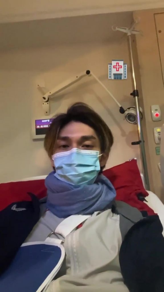 关楚耀肩骨移位未康复 突进院开刀动手术