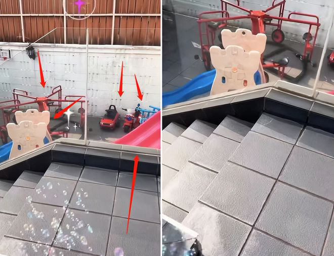 张柏芝豪宅院子堪比游乐场 大型儿童玩具数不清