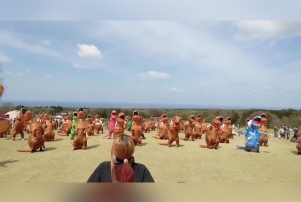 日本百只暴龙运动会 广播操竞速赛样样来