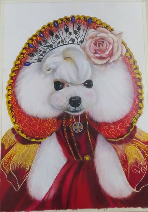 霹：21日见报／封底主文／【乐活频道】/16岁少女丘紫月爱画画·宠物画治愈人心