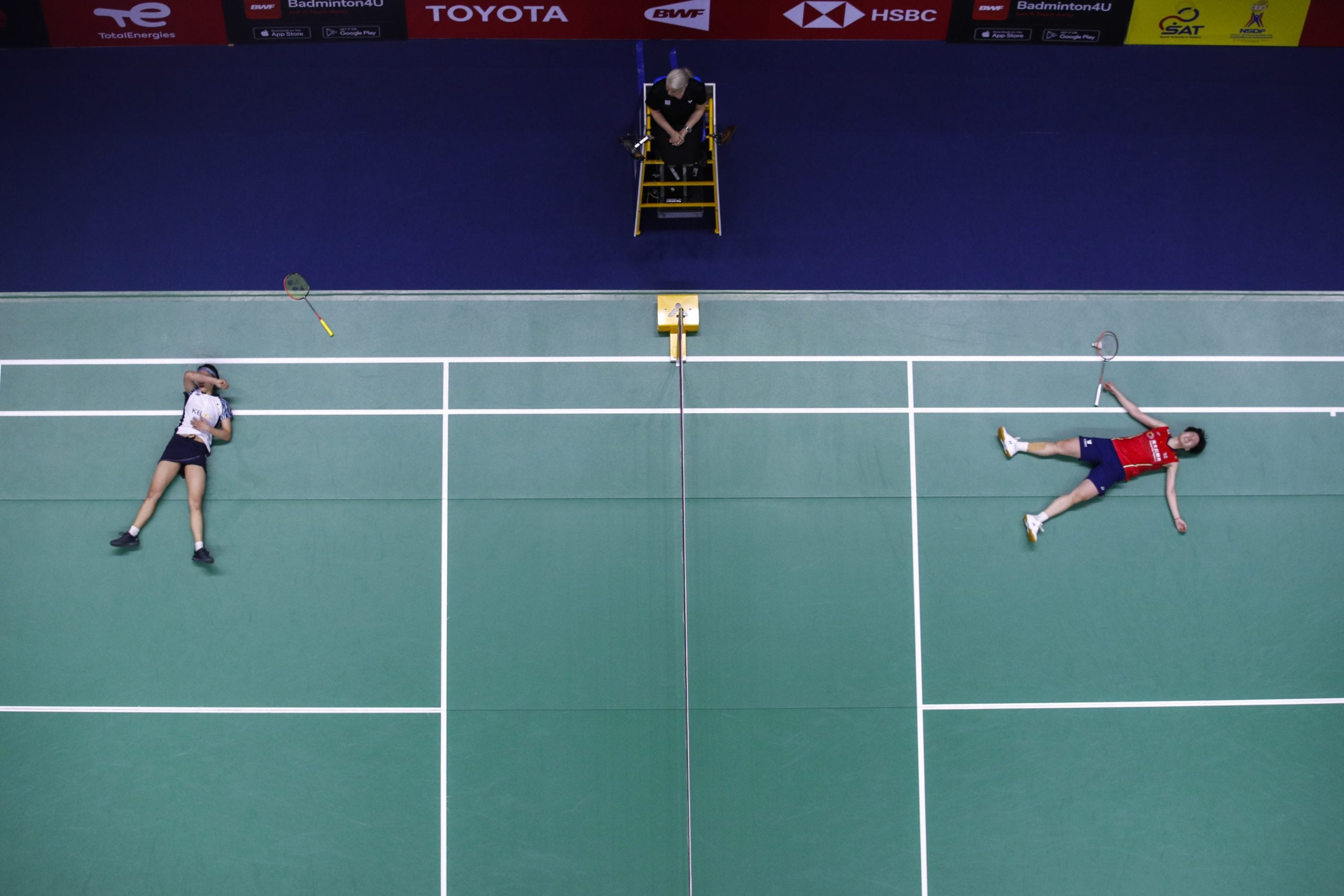 大战91分钟筋疲力尽  致敬雨菲 洗莹！