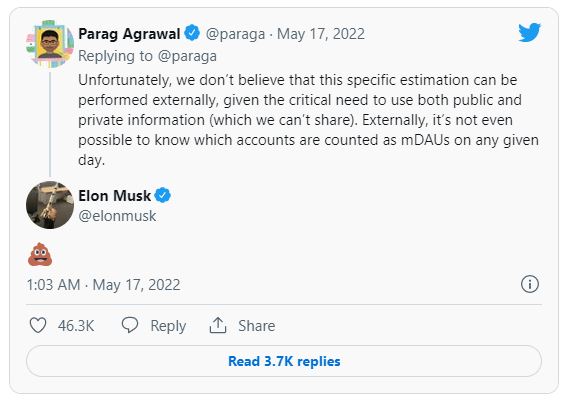 推特为公司打击垃圾账户辩护 马斯克以便便表情回应