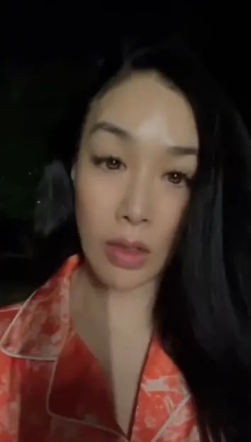  锺丽缇深夜一身红玩滑板 挨批扰民：晚上别吓人