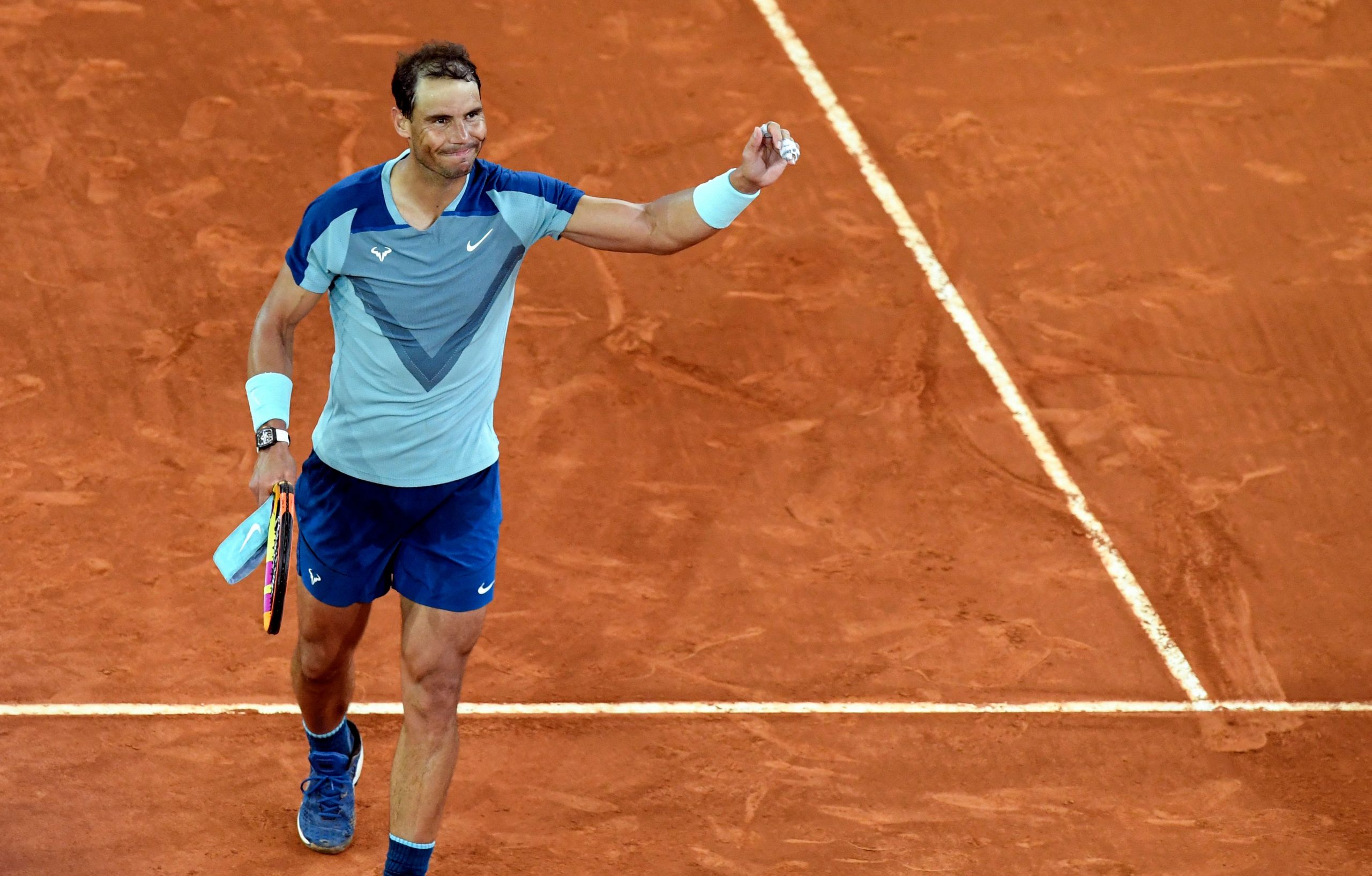 马德里大师赛|休养6周伤愈复出  纳达尔完胜闯16强