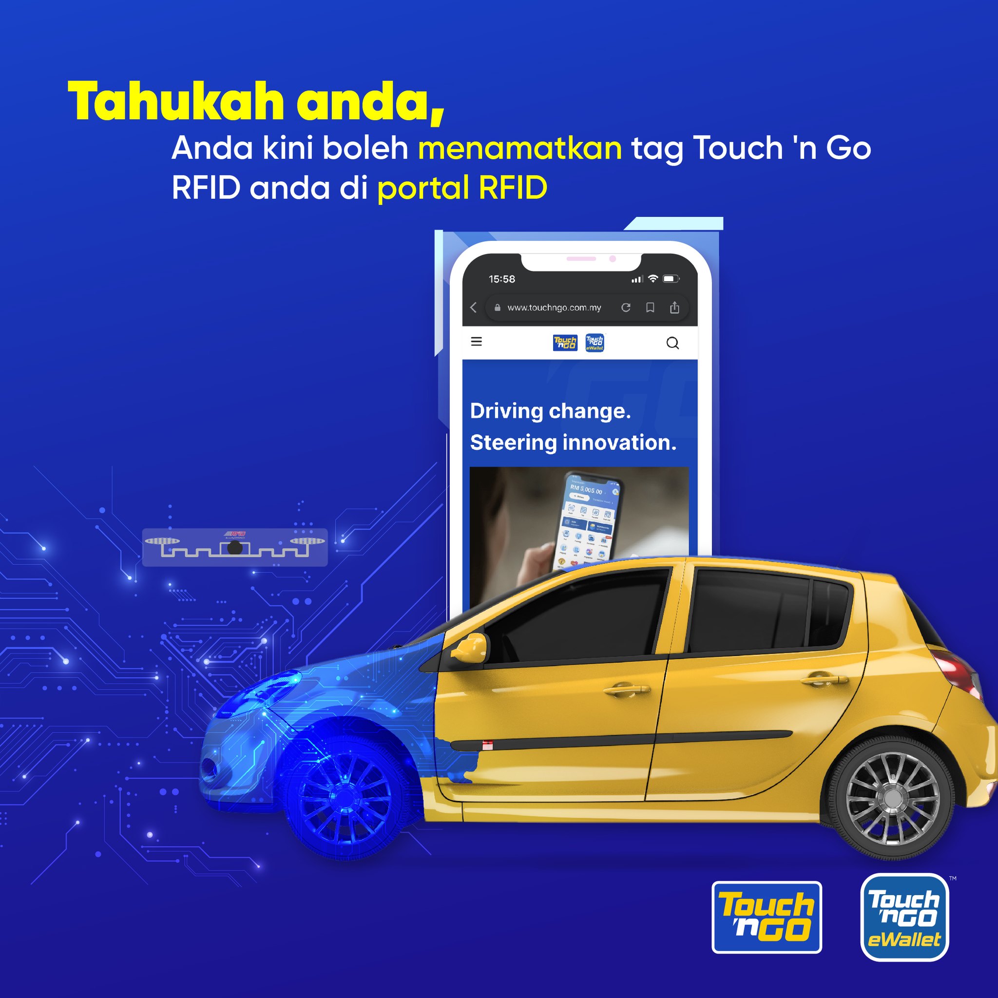 Touch'n Go:车辆被盗或转卖 用户才能撤RFID贴纸