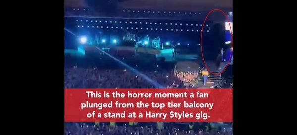 1D哈利开唱 3楼歌突坠落画面疯传