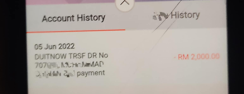 全国：仅回复陌生号码短信，男子账户遭转走2000令吉