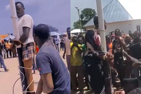 加纳情侣性爱片外流 被绑木桩鞭笞20下