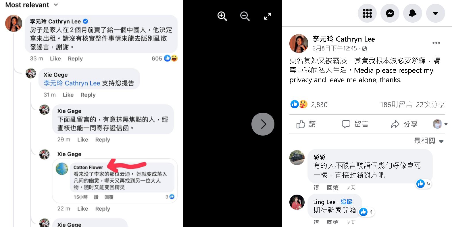 搬出豪宅遭质疑是租赁 李元玲不爽又被霸凌