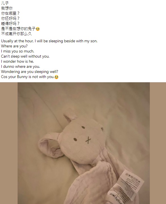 独家|出轨夫携儿失联 妻悲痛 律师：赶紧申请庭令