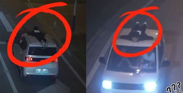 男童赌气爬上车顶 虎妈更狂直接开车