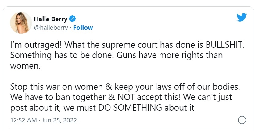 美推翻堕胎权群星震惊开骂  海瑞贝莉轰：枪比妇女更多权利