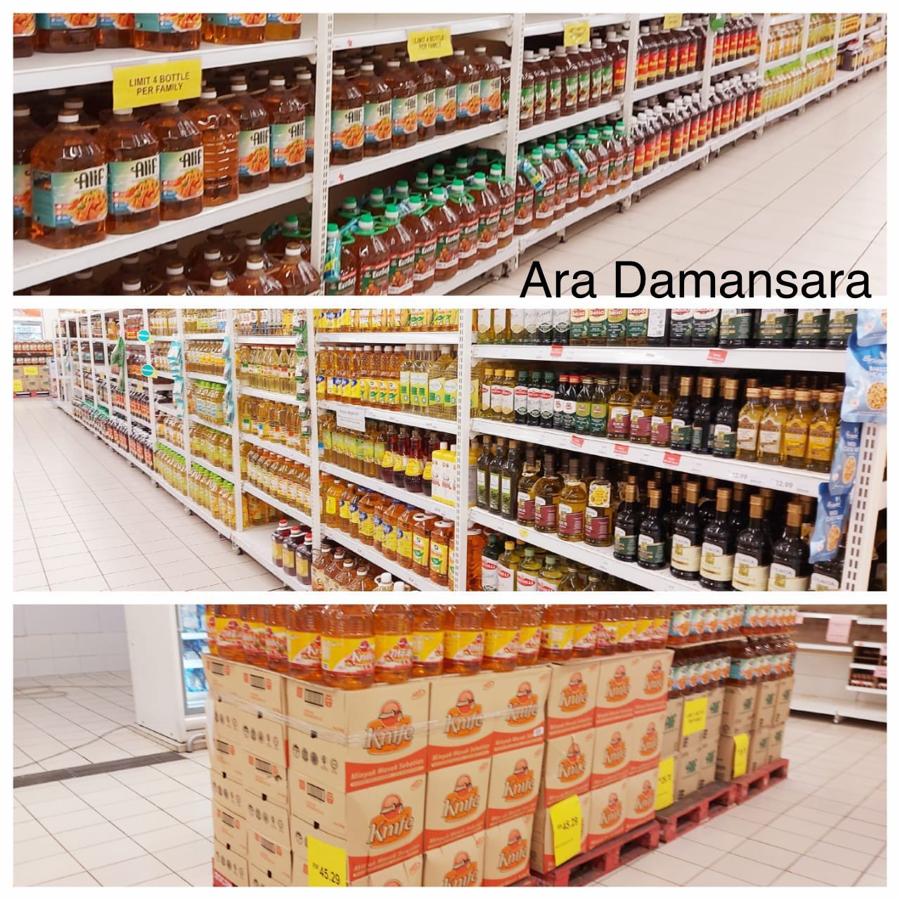 莲花霸级市场限购食油 1公斤最多3包 5公斤最多2支