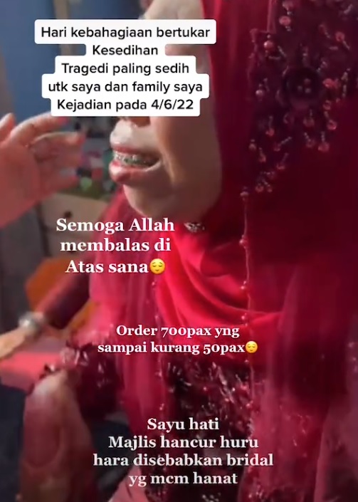 视频|订700人份餐饮 送来不够50人 新娘哭得妆化了 