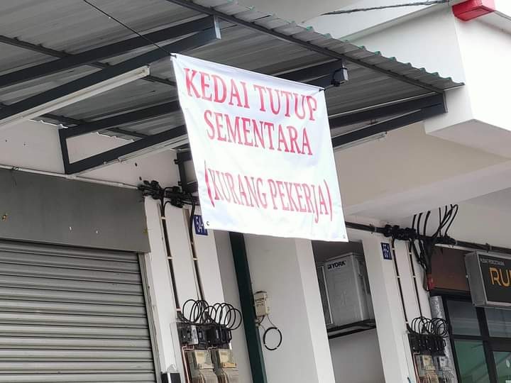 人手不足被迫暂时休业！网民：肯付RM2400至RM2800就请到人