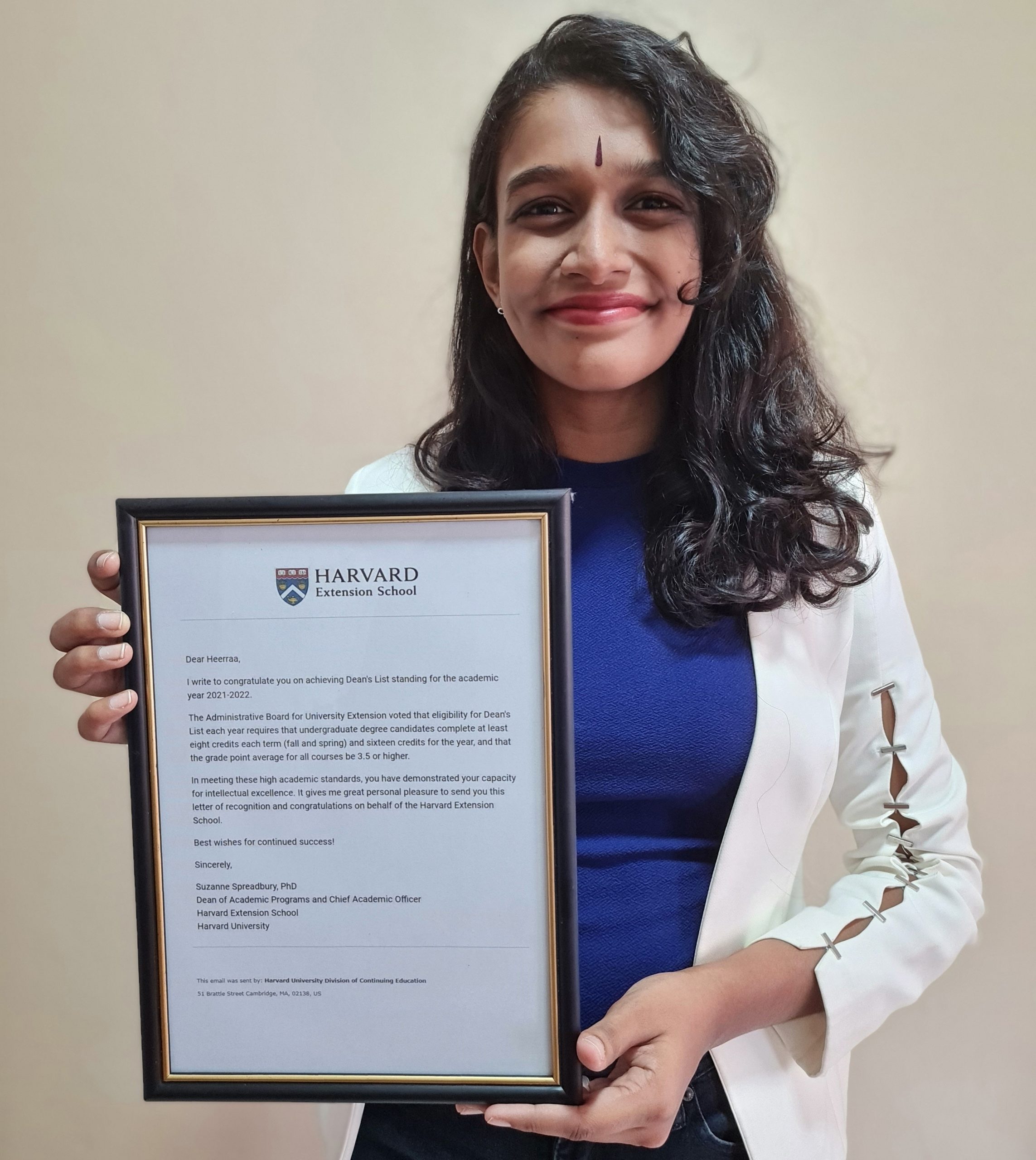 大马学生登哈佛大学院长嘉许名单