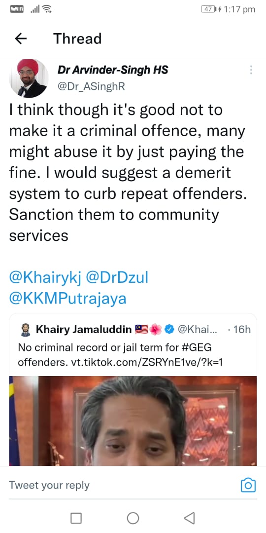 已签发∕阿文德辛格:应制定一套记过机制