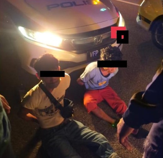 4男古来遇临检飞车逃走,銮警助追捕成功逮2人