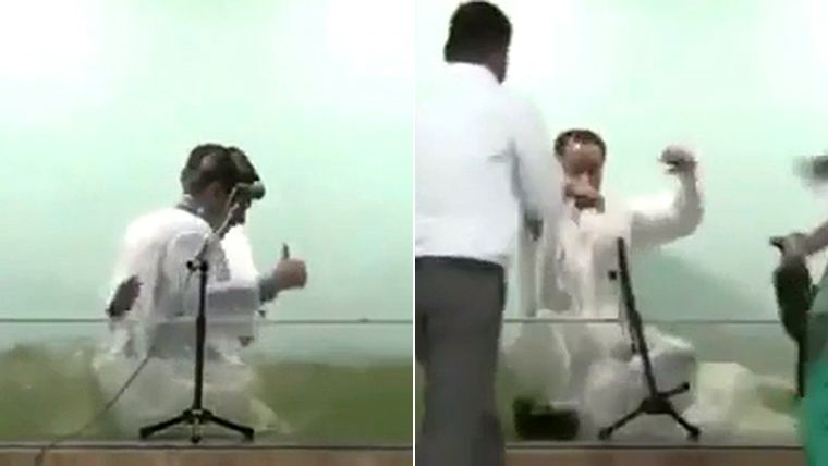 拼盘/他受洗开心比赞!下一秒触电跌回水缸 险“直接见上帝”