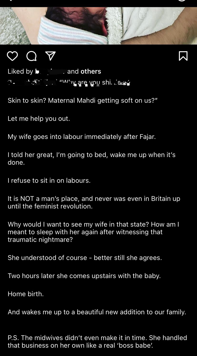  指“产房非男人待地方”拒陪产   丈夫：“生完再叫醒我”