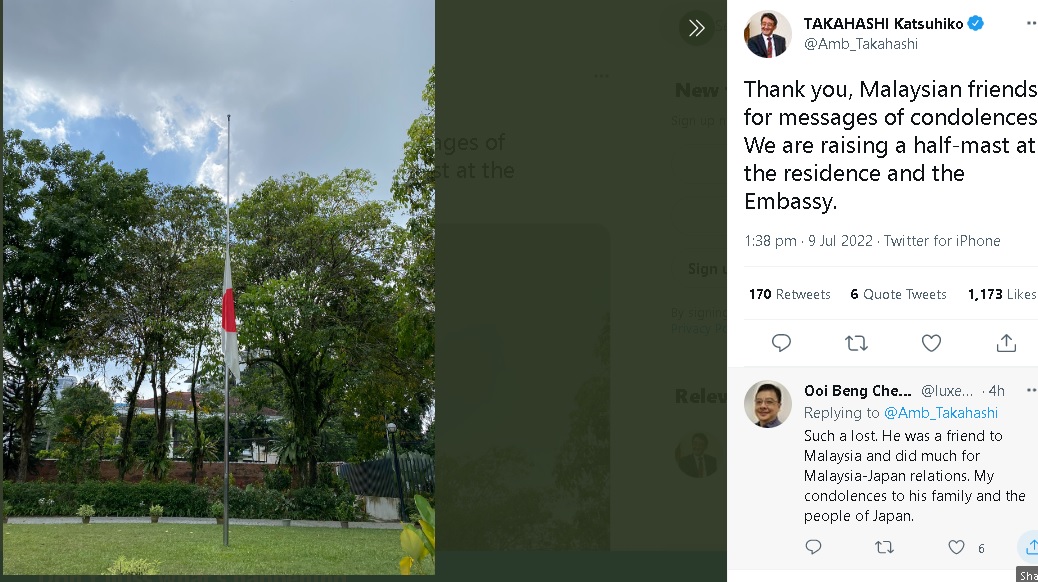 日本驻马大使//感谢大马人