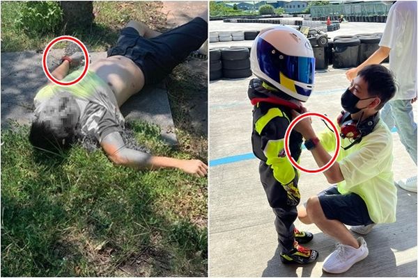 林志颖载儿自撞起火 疑满头血倒地照外流