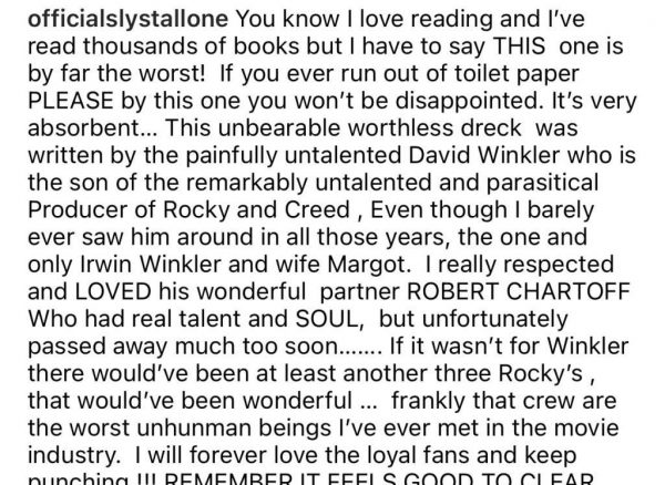 炮火对准监制父子骂垃圾 史泰龙控诉未获《洛奇》版权