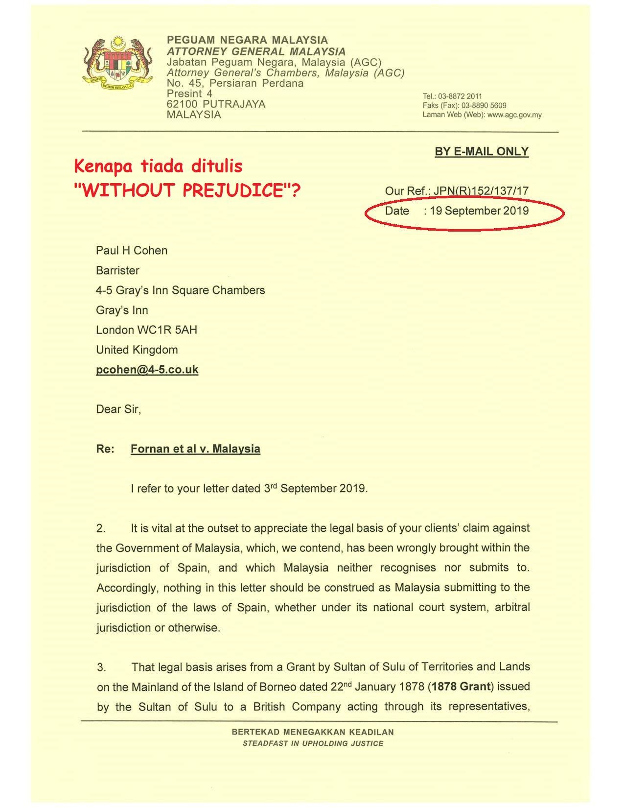 纳吉上传一封共四页信函到脸书专页(第3页)。(纳吉脸书图)