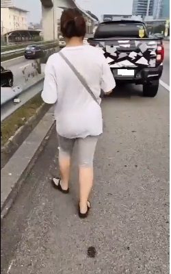 视频|高速公路疑被老公赶下车 妇女获路过男子搭救