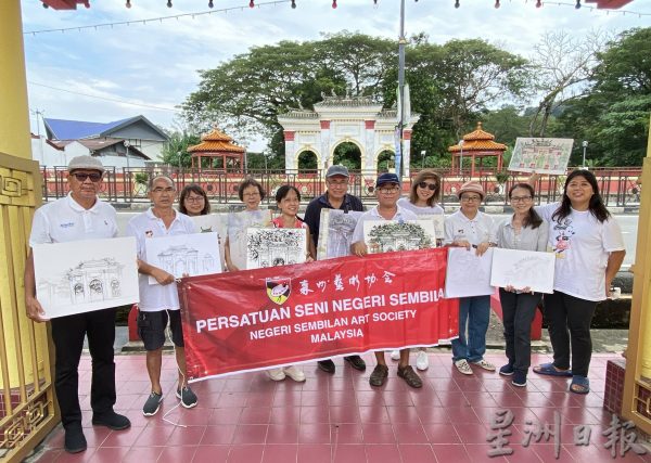 供FB/用画,定格修复前的庇劳三圣宫华人花园