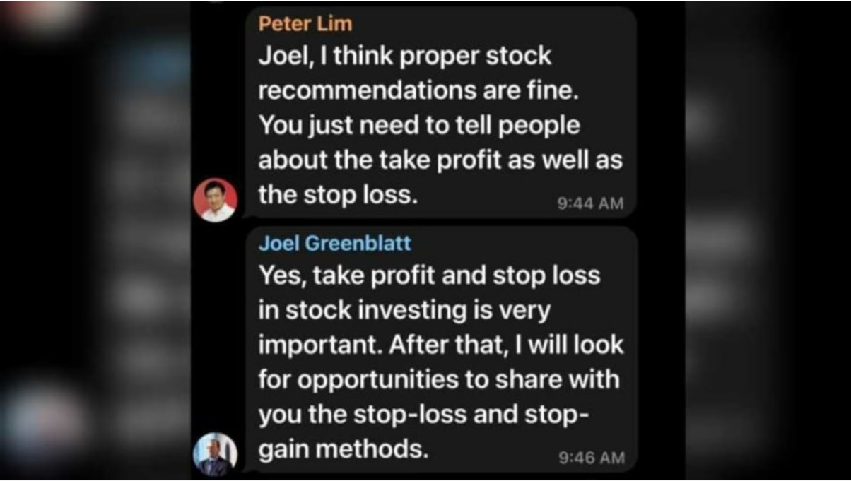 全国:狮城富豪林荣福遭冒用身份,发送投资股票建议和课程简讯