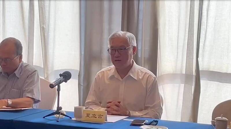 台媒：国民党副主席夏立言26日与刘结一会面