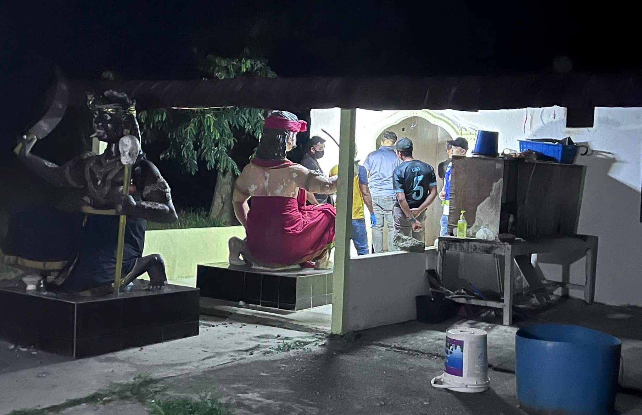 (大北马)兴都庙神像被二度破坏