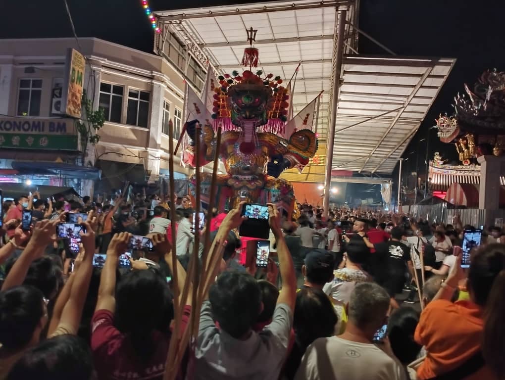 (大北马)大山脚埠众盂兰胜会恭送大士爷回銮,金身坐化中央旺四方