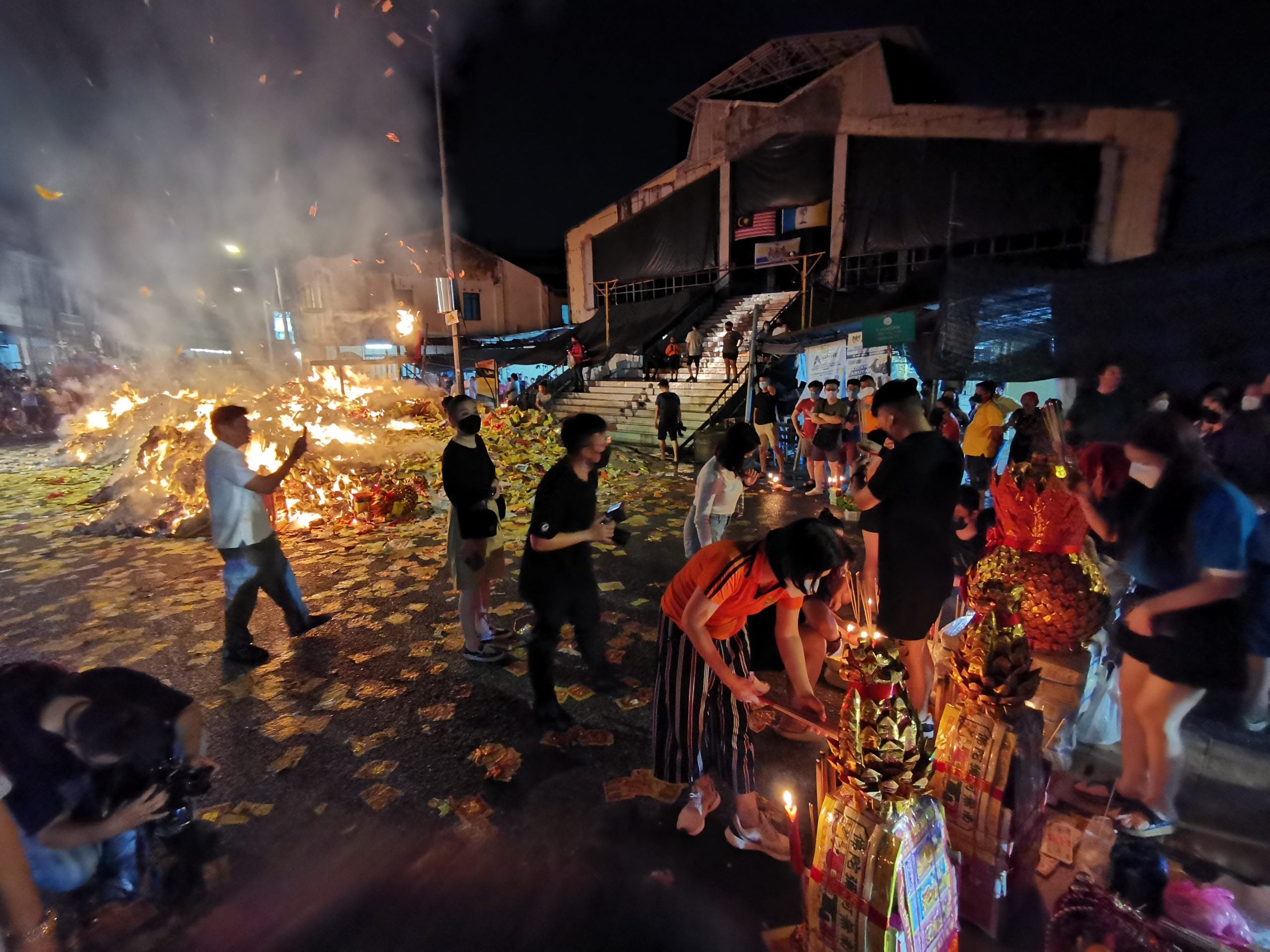 (大北马)大山脚埠众盂兰胜会恭送大士爷回銮,金身坐化中央旺四方