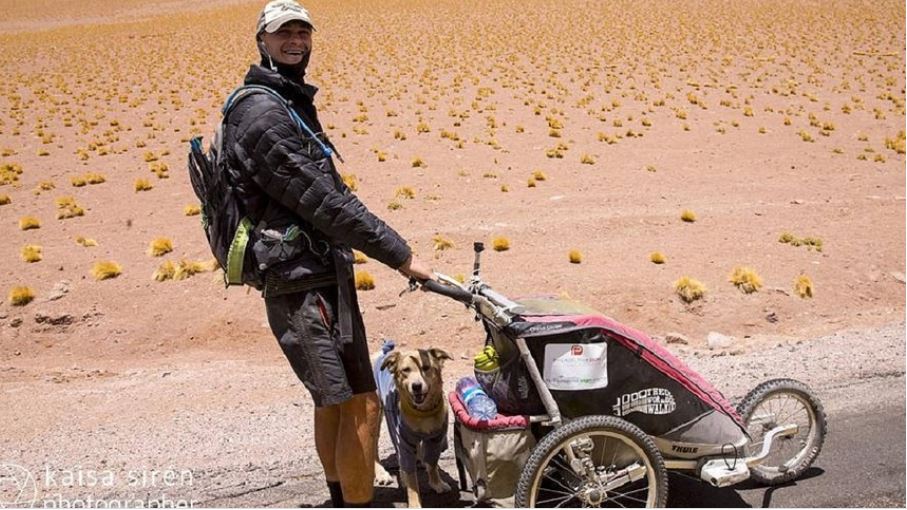 现实中“阿甘” 男子徒步环球世界7年走48000公里