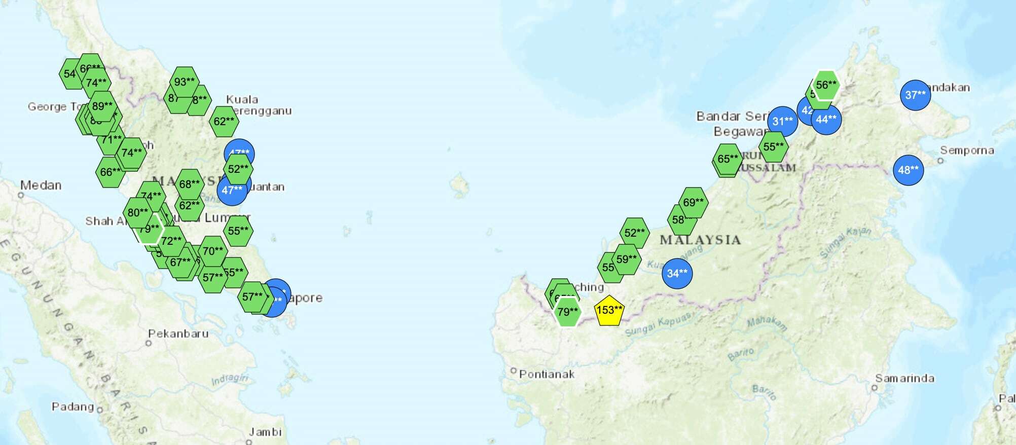 砂拉越斯里阿曼空气污染指数破百