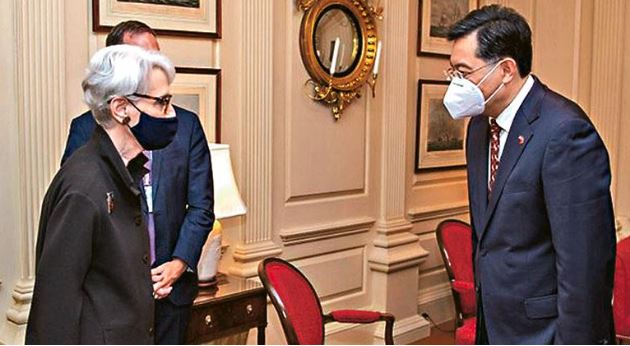 秦刚晤舍曼论台海 未披会谈内容  专家：未达共识