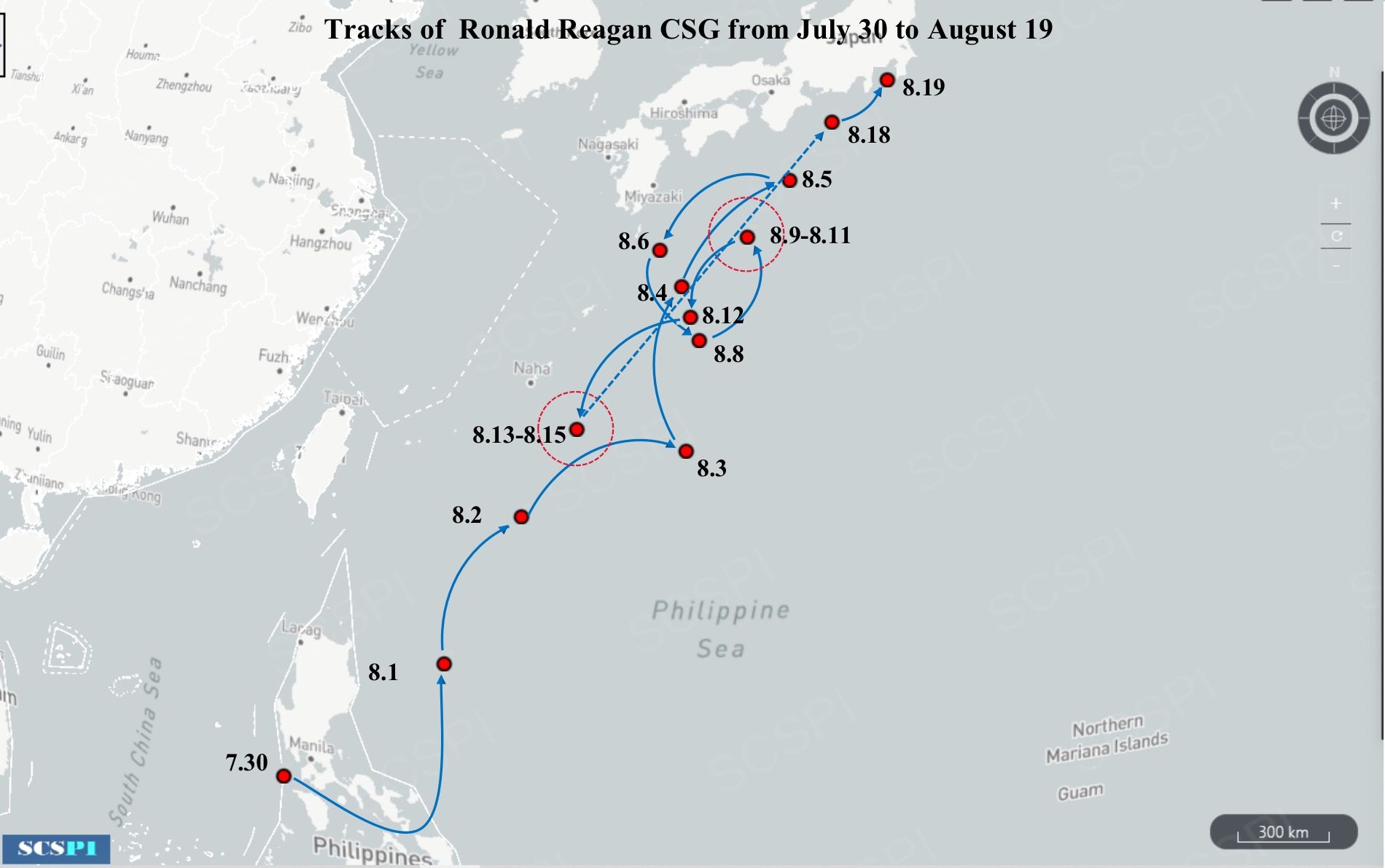 美军里根号没来台海!返回日本横须贺港 最新路径图曝光