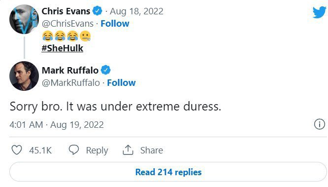 调侃美国队长不是处男 马克鲁法洛幽默道歉	