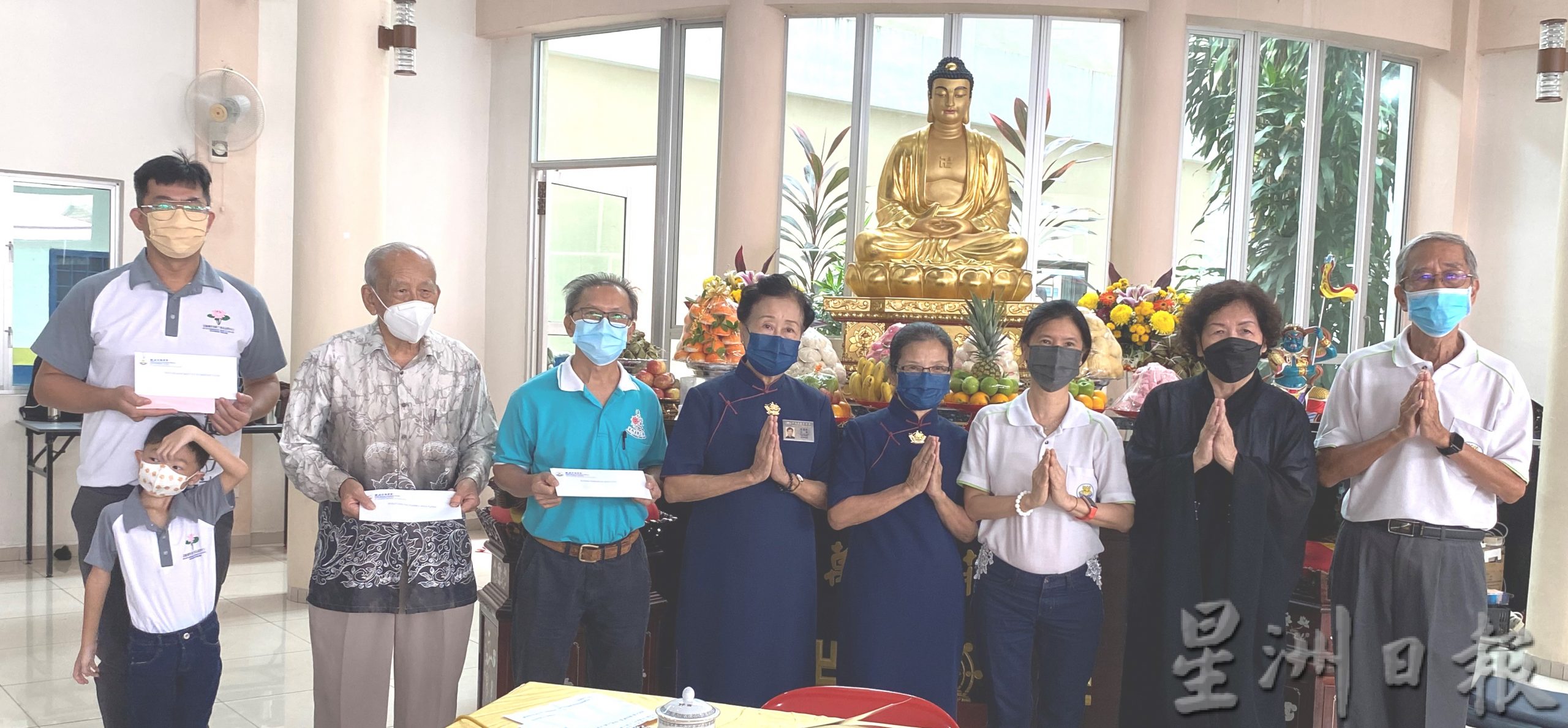 (大北马)玻璃市佛学会举办盂兰胜法不忘慈善公益,拨出善款8千令吉分捐予4慈善团体。