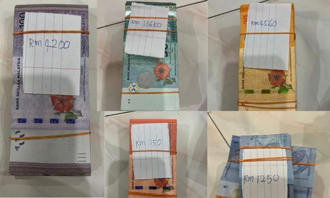 5加仑矿泉水桶环保扑满 男子2年存逾2.8万令吉