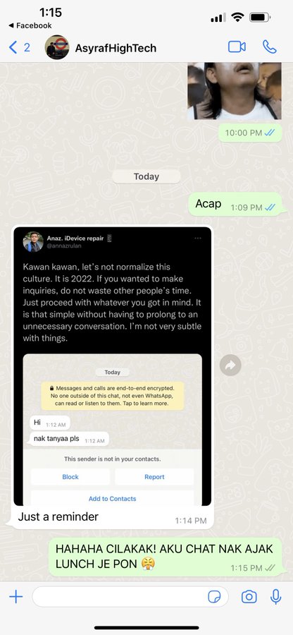 “Hi,我想问一下” 微商:传简讯直说问题,别浪费时间!