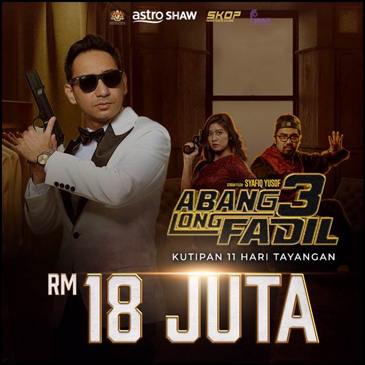 《Abang Long Fadil 3》蝉联票房冠军 上映11天收1800万	