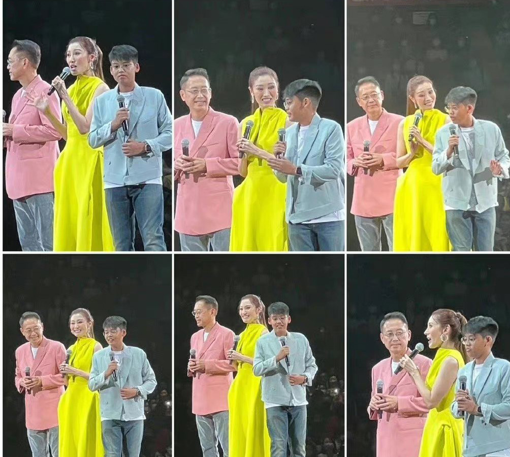 为慈善一家三口首踏红馆舞台 李嘉欣儿子皮肤黝黑不怯场