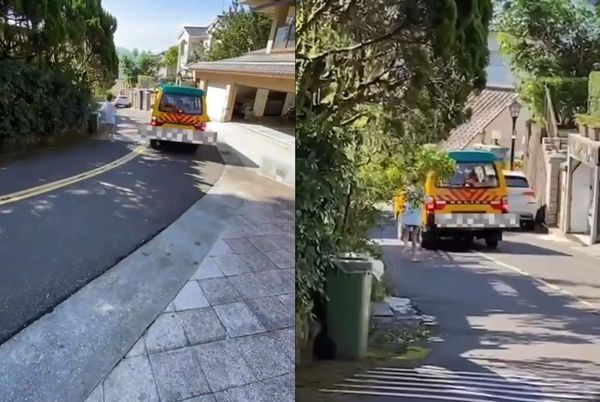 儿子上学爆哭崩溃求“跟在我后面” 陈意涵跑步跟在校车后遭亏十八相送