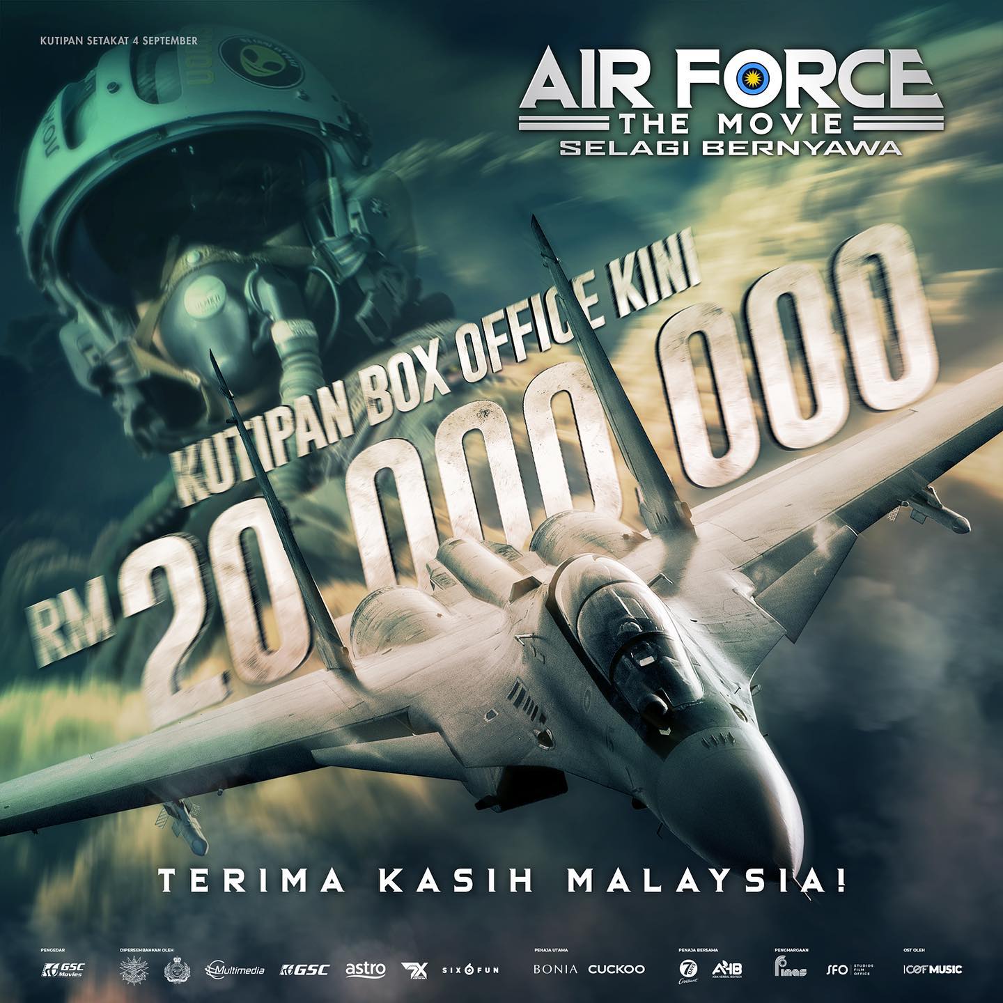 大马电影票房|大马空军电影《Air Force》 冲破2千万蝉联冠军